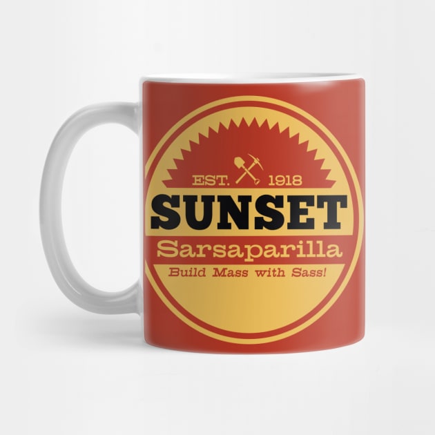 Vintage Sunset Sarsaparilla Logo by Best & Co.